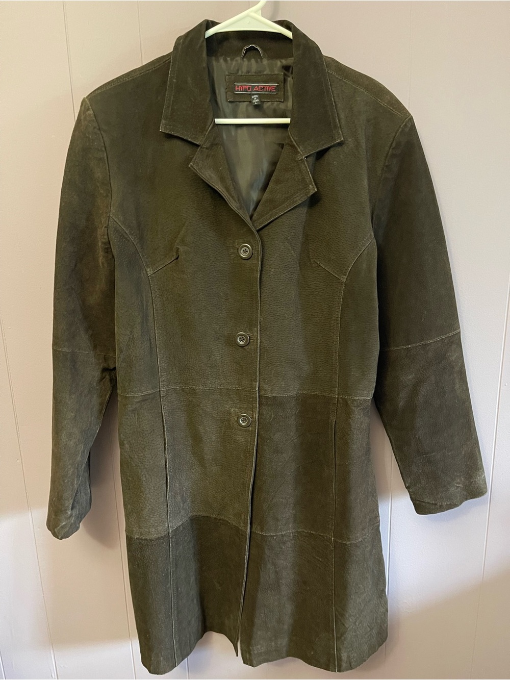 Active USA chocolate Suede Single-Breasted Trench Coat